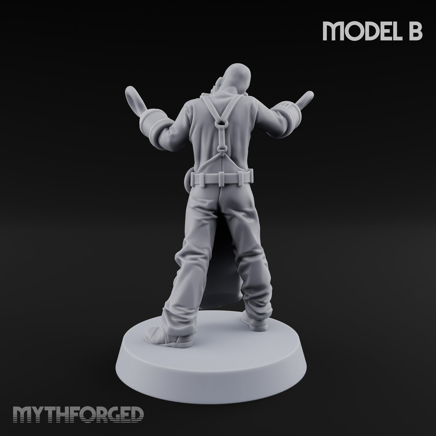 Cleaver Wielding Plague Butcher B Miniature for Dungeons and Dragons, Pathfinder or other TTRPGs