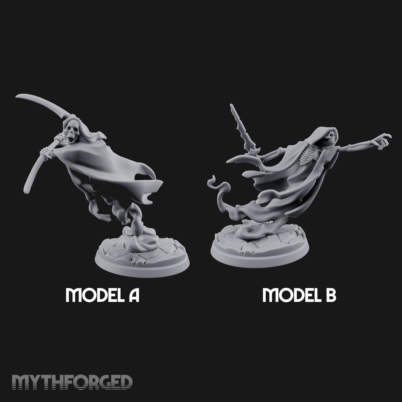 Cloak Billowing Blade Slashing Wraith Reapers Miniature for Dungeons and Dragons, Pathfinder or other TTRPGs