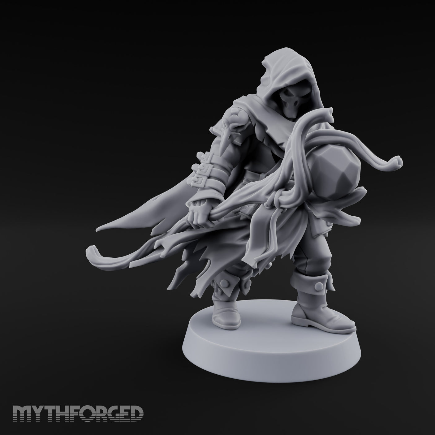 Cloak Billowing Tiefling Warlock Miniature for Dungeons and Dragons, Pathfinder or other TTRPGs