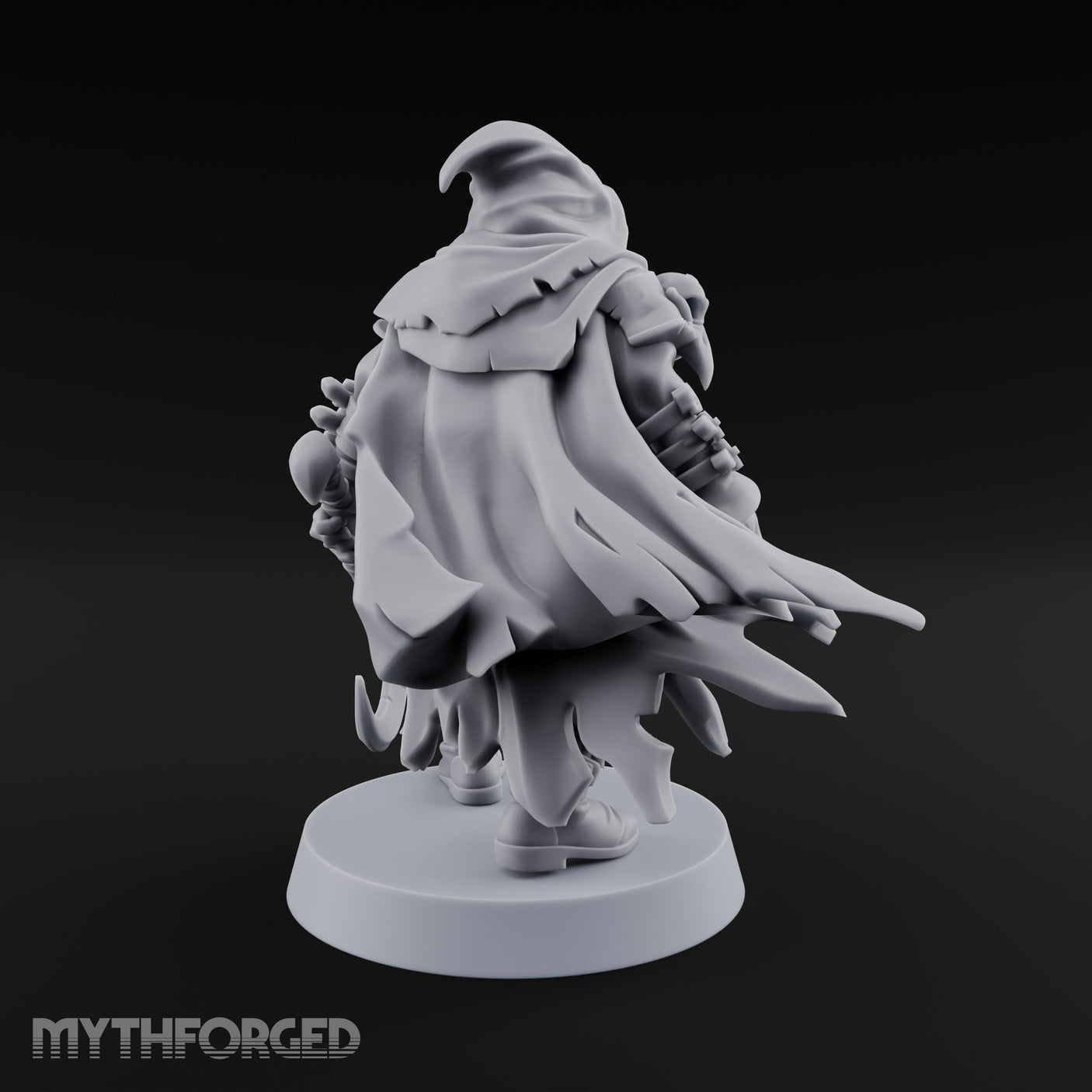 Cloak Billowing Tiefling Warlock Miniature for Dungeons and Dragons, Pathfinder or other TTRPGs