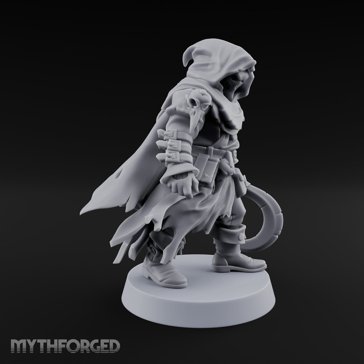 Cloak Billowing Tiefling Warlock Miniature for Dungeons and Dragons, Pathfinder or other TTRPGs