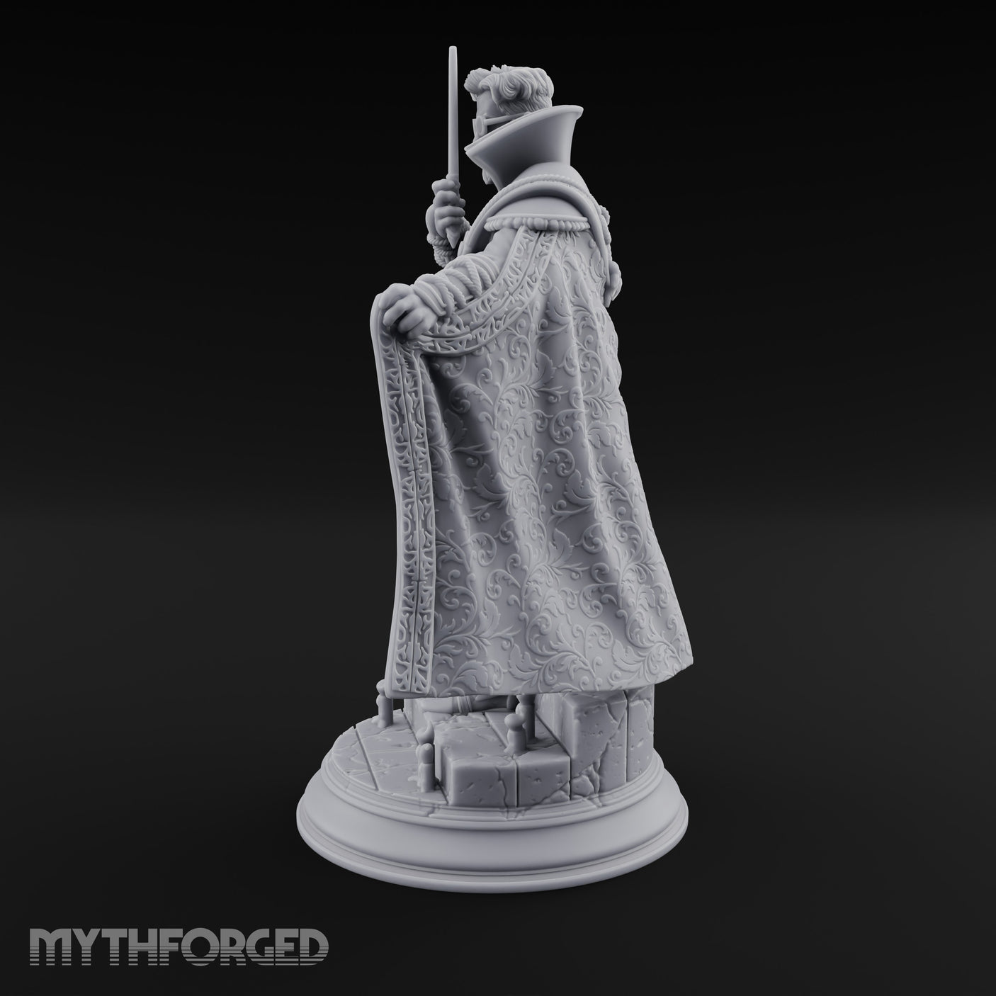 Cloak Sweeping Human Wizard Miniature for Dungeons and Dragons, Pathfinder or other TTRPGs
