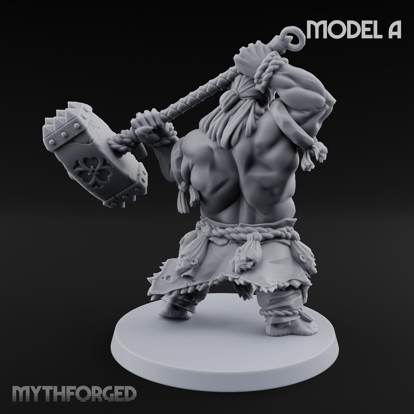 Club Smashing Oni Brute A Miniature for Dungeons and Dragons, Pathfinder or other TTRPGs