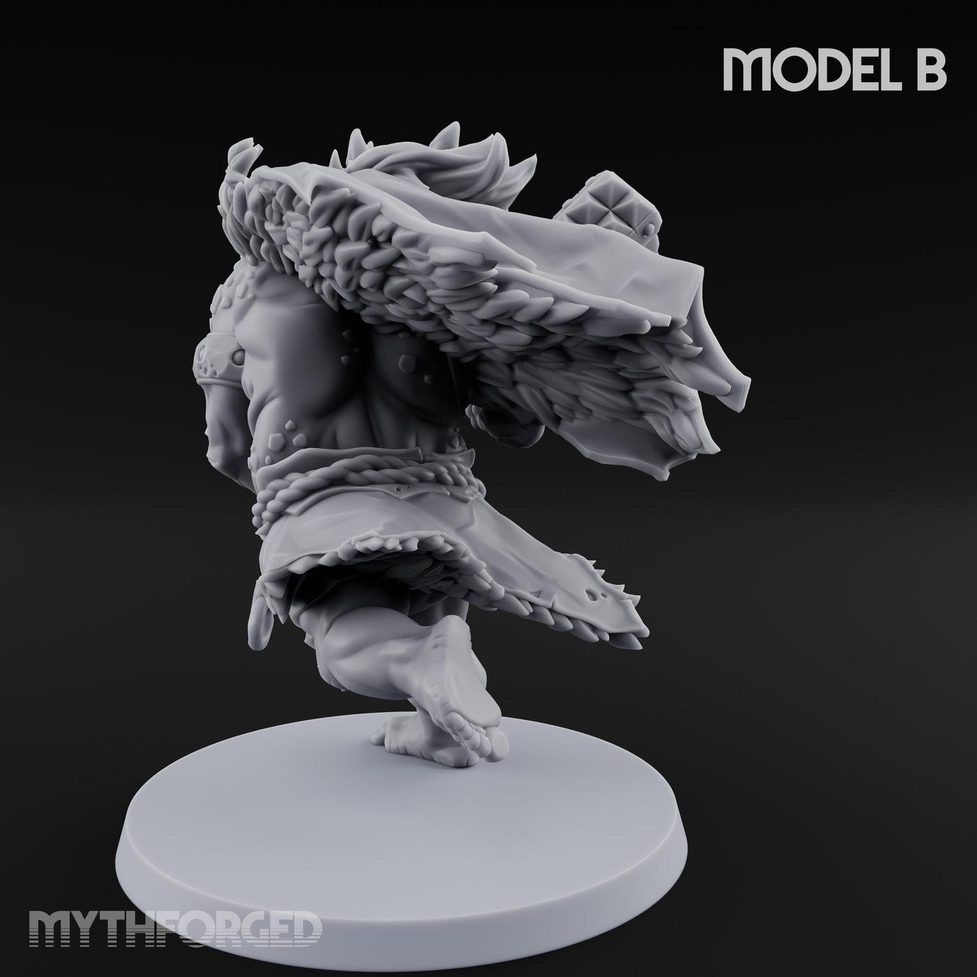 Club Smashing Oni Brute B Miniature for Dungeons and Dragons, Pathfinder or other TTRPGs