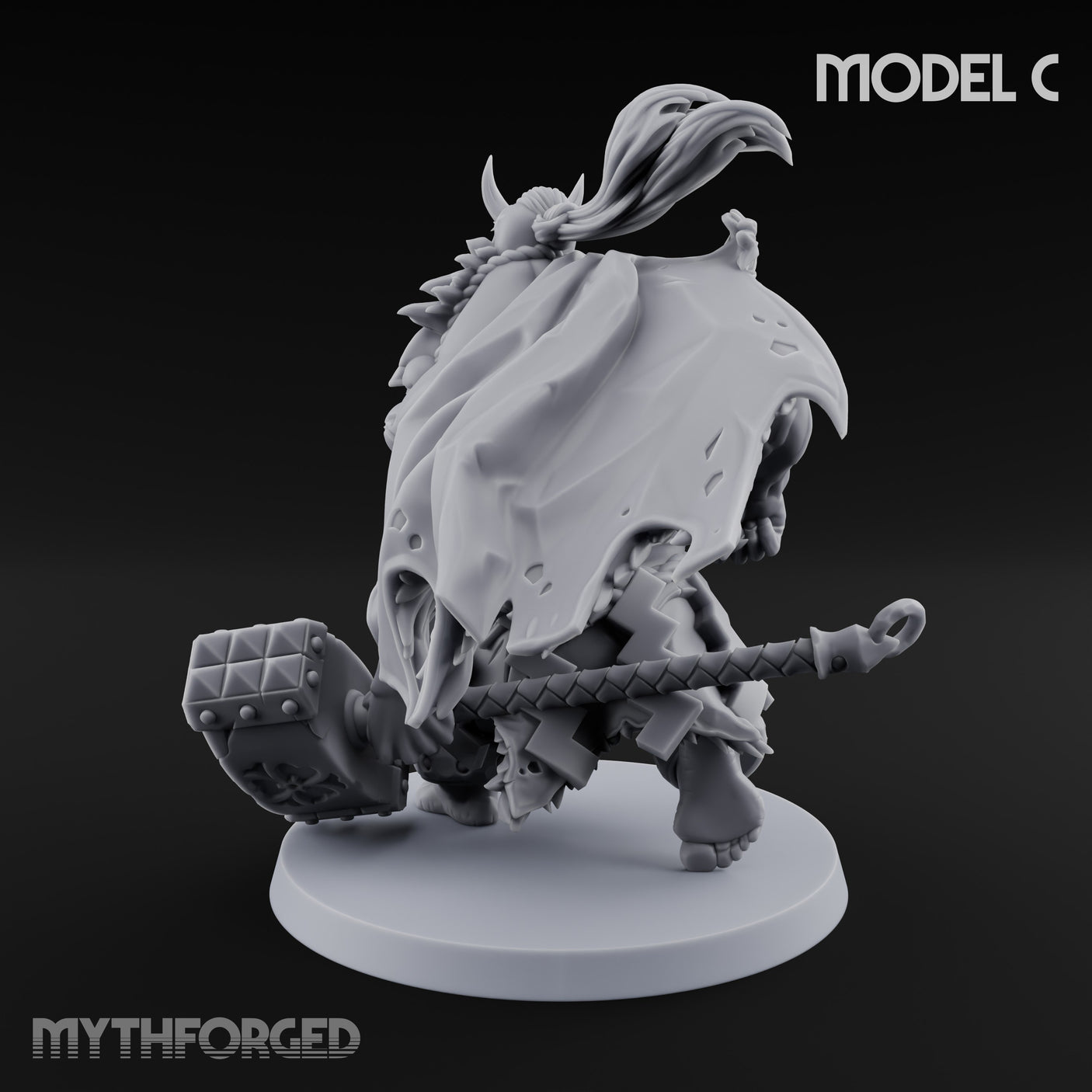 Club Smashing Oni Brute C Miniature for Dungeons and Dragons, Pathfinder or other TTRPGs