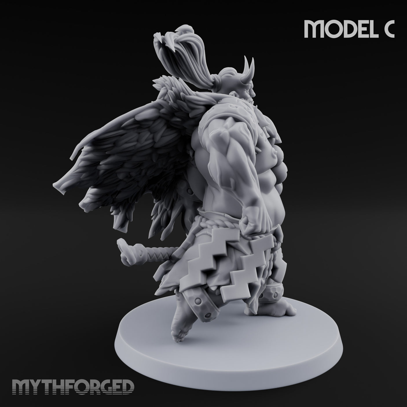 Club Smashing Oni Brutes Miniature for Dungeons and Dragons, Pathfinder or other TTRPGs