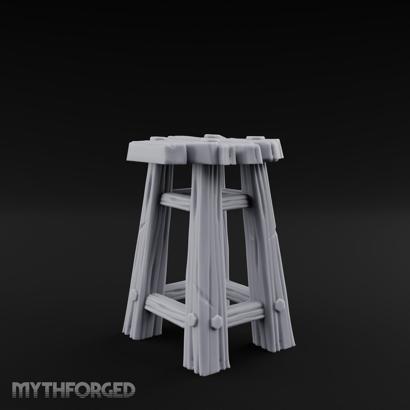 Clutter-Topped Hex-Bolted Tavern Stool gallery 2