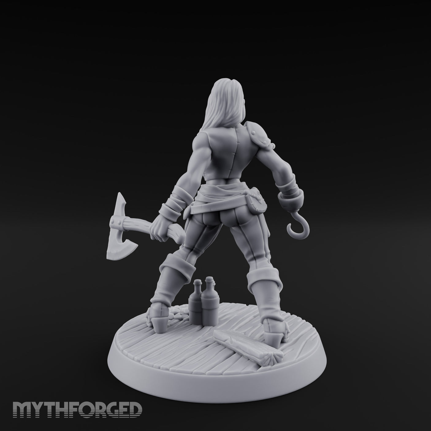 Standing Her Ground Human Pirate Miniature for Dungeons and Dragons, Pathfinder or other TTRPGs