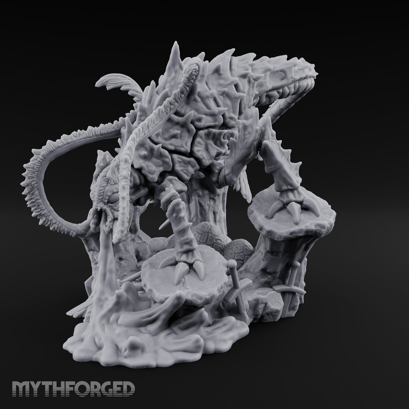 Coiling And Consuming Rust Monster Matriarch Miniature for Dungeons and Dragons, Pathfinder or other TTRPGs