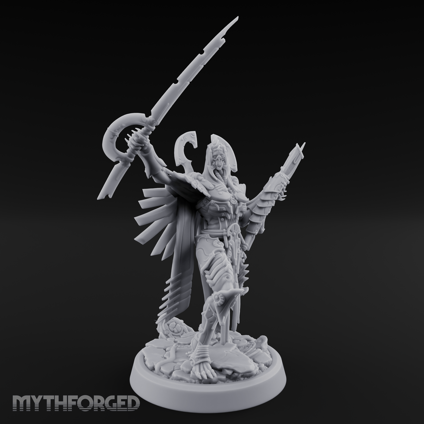 Arms Spread Corpse Fleet Commander Miniature for Dungeons and Dragons, Pathfinder or other TTRPGs