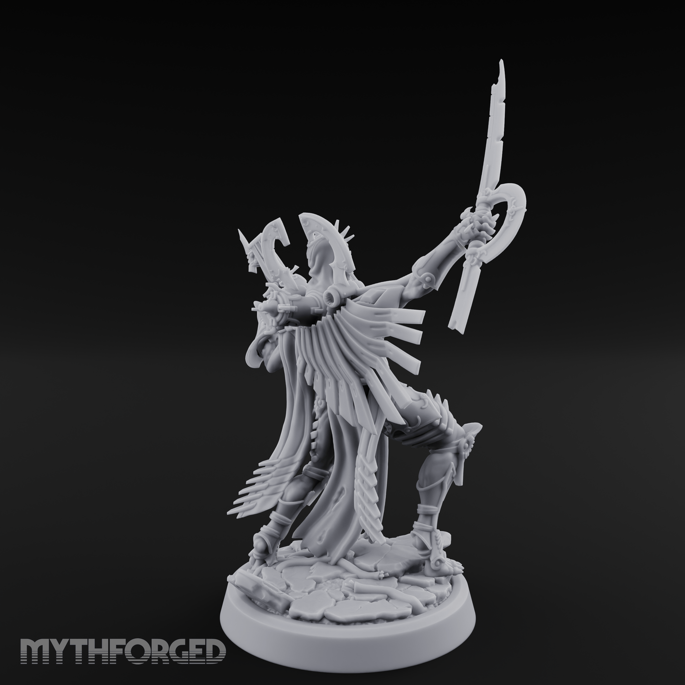 Arms Spread Corpse Fleet Commander Miniature for Dungeons and Dragons, Pathfinder or other TTRPGs