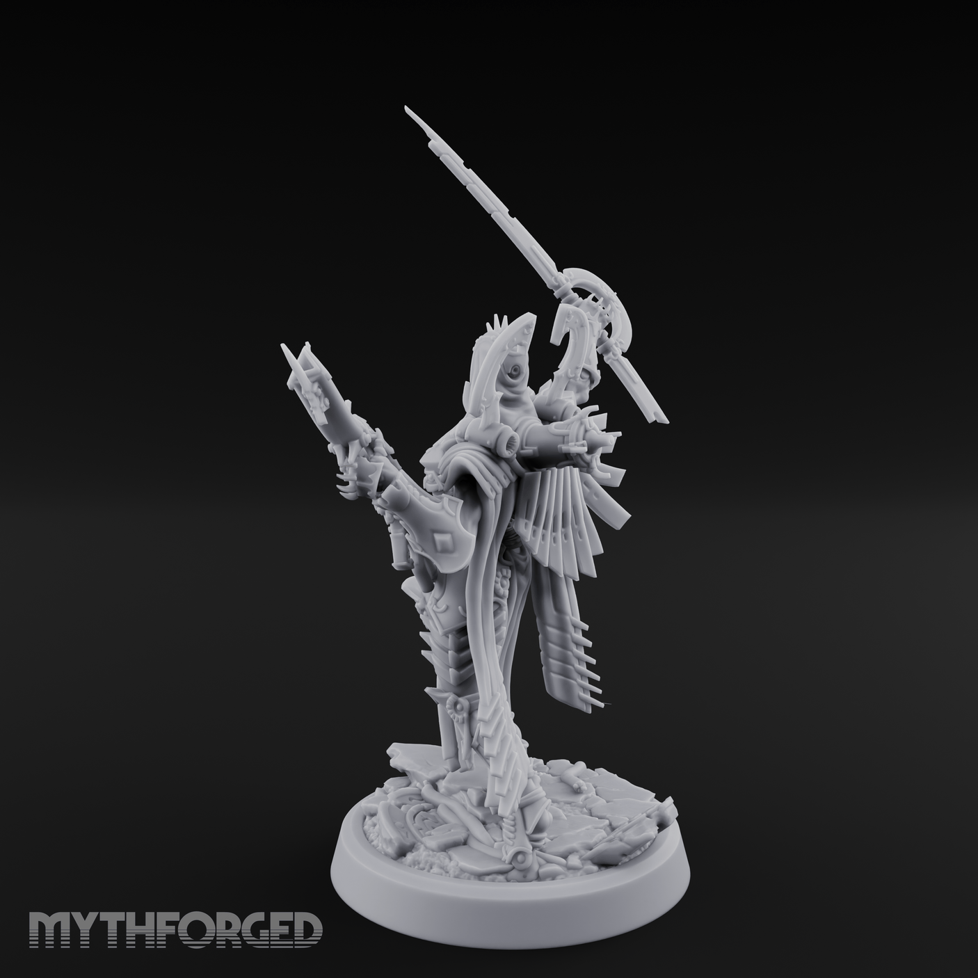 Arms Spread Corpse Fleet Commander Miniature for Dungeons and Dragons, Pathfinder or other TTRPGs