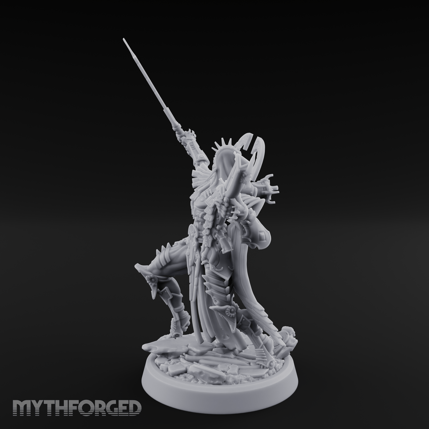 Arms Spread Corpse Fleet Commander Miniature for Dungeons and Dragons, Pathfinder or other TTRPGs