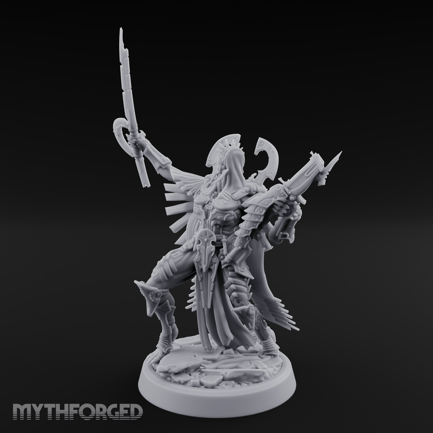 Arms Spread Corpse Fleet Commander Miniature for Dungeons and Dragons, Pathfinder or other TTRPGs