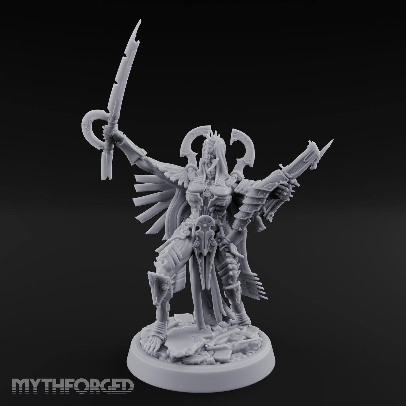 Arms Spread Corpse Fleet Commander Miniature for Dungeons and Dragons, Pathfinder or other TTRPGs