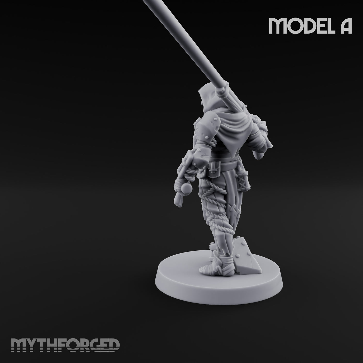 Cone Hatted Robed Human Pilgrim A Miniature for Dungeons and Dragons, Pathfinder or other TTRPGs