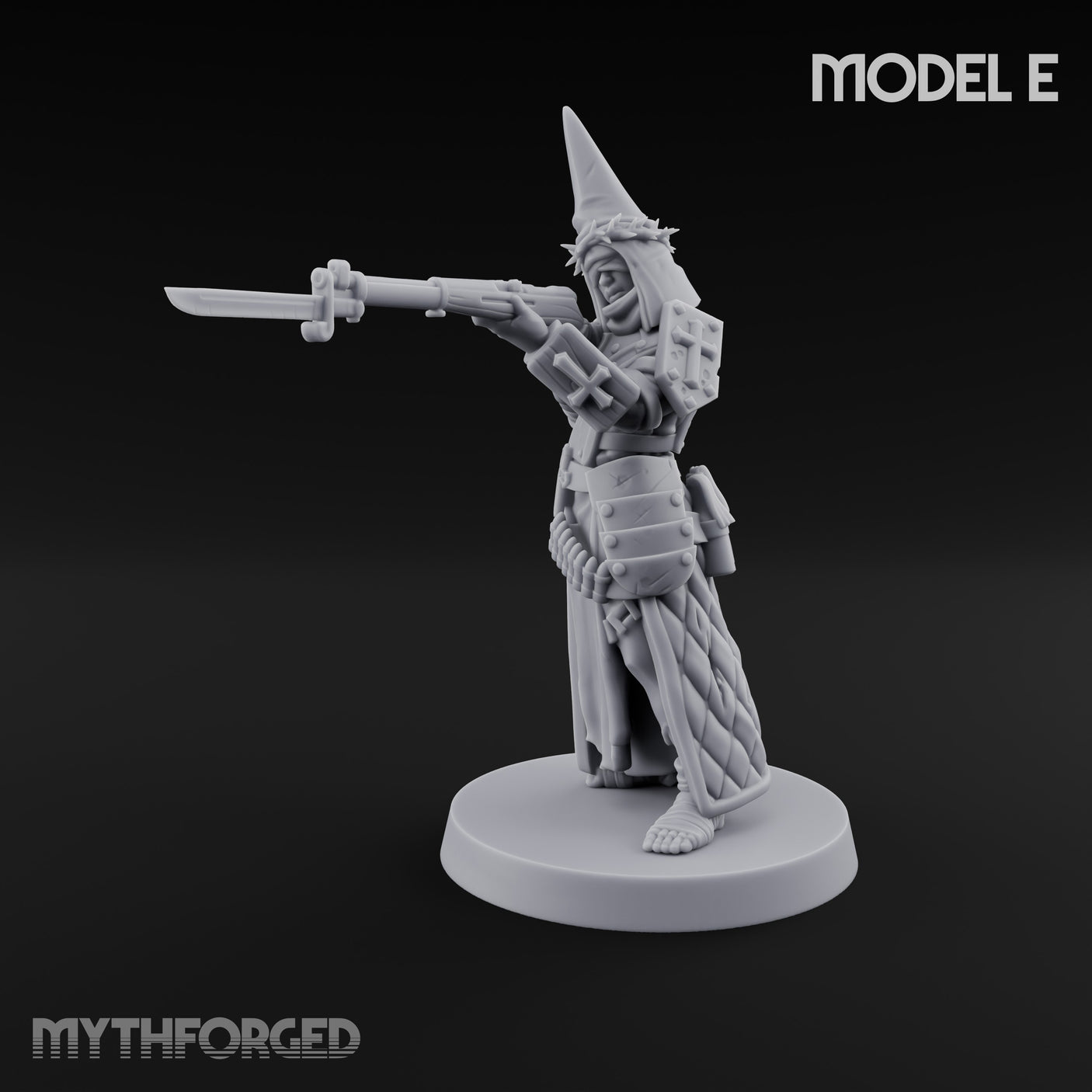 Cone Hatted Robed Human Pilgrim E Miniature for Dungeons and Dragons, Pathfinder or other TTRPGs