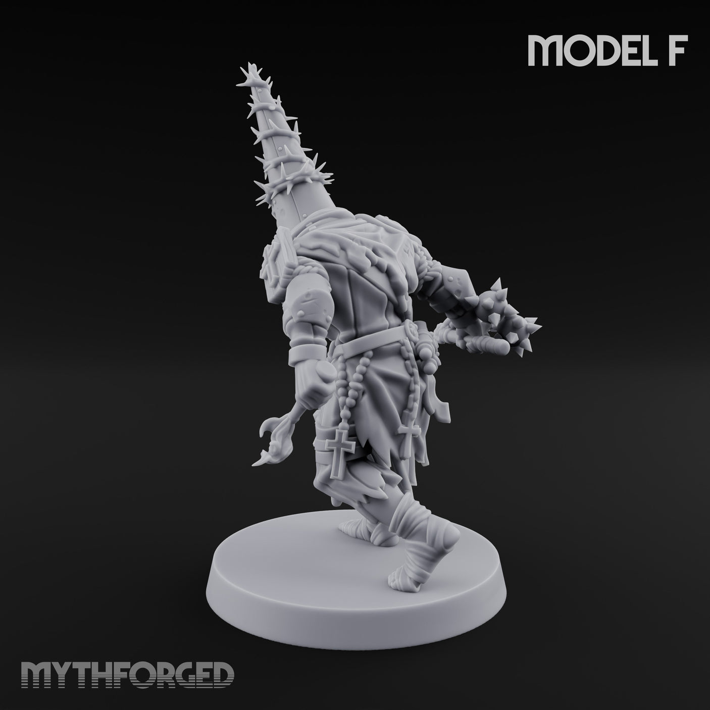 Cone Hatted Robed Human Pilgrim F Miniature for Dungeons and Dragons, Pathfinder or other TTRPGs