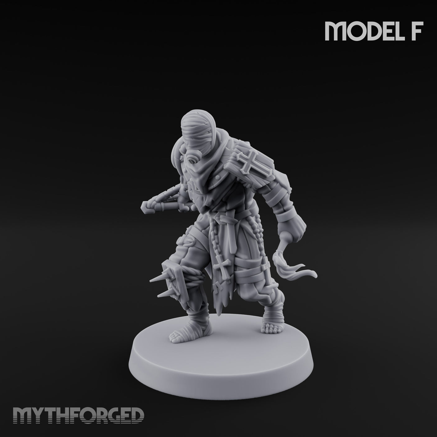 Cone Hatted Robed Human Pilgrim F Miniature for Dungeons and Dragons, Pathfinder or other TTRPGs