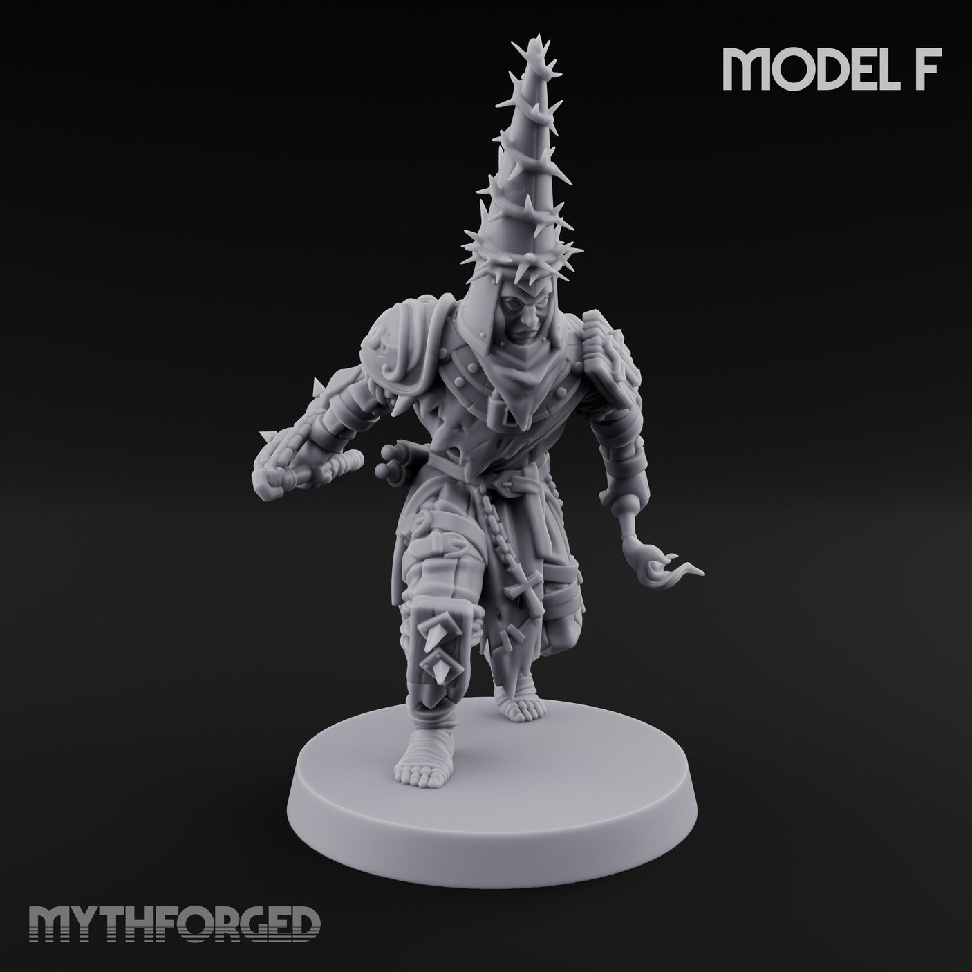 Cone Hatted Robed Human Pilgrim F Miniature for Dungeons and Dragons, Pathfinder or other TTRPGs