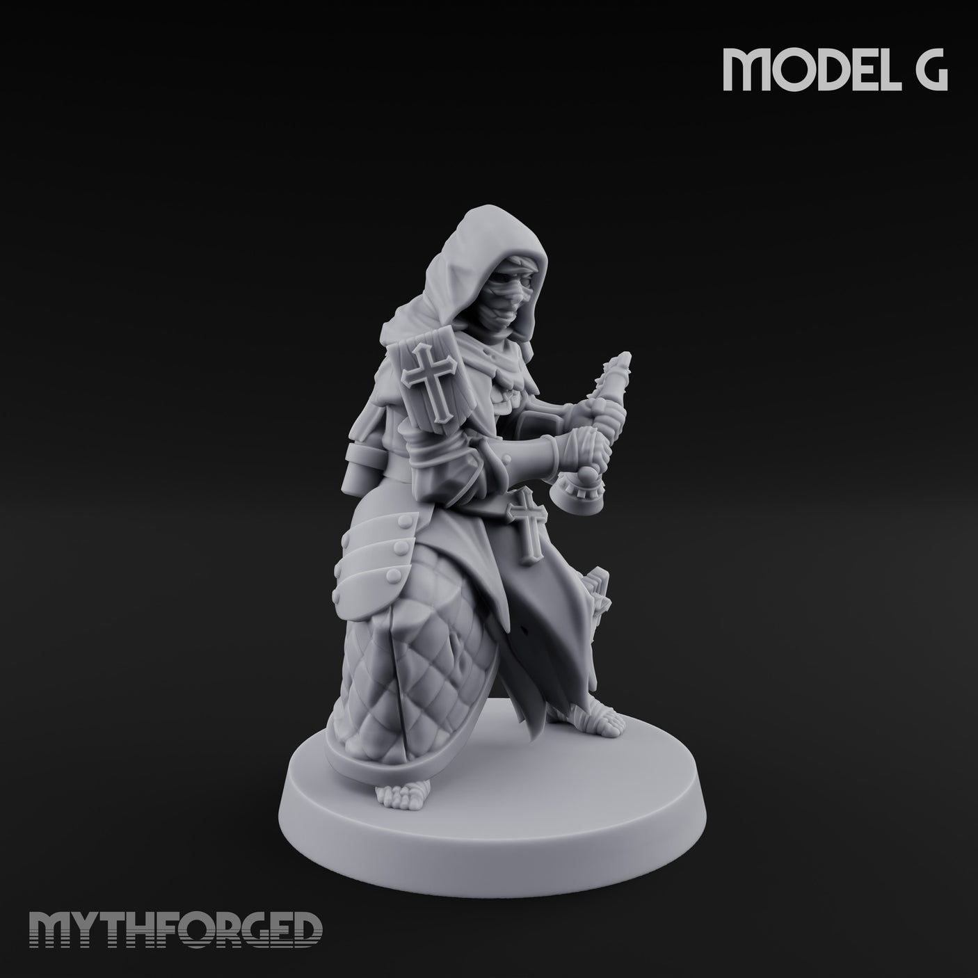 Cone Hatted Robed Human Pilgrim G Miniature for Dungeons and Dragons, Pathfinder or other TTRPGs