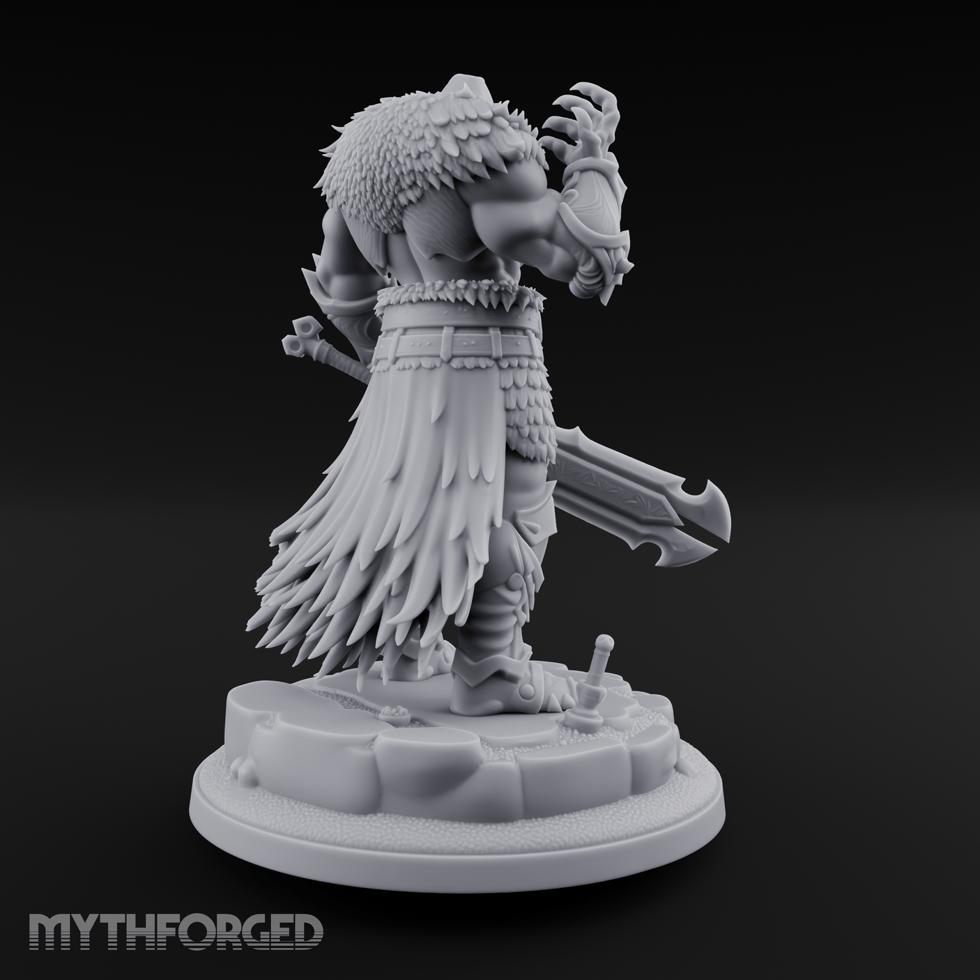 Corrupted Viking Warlord Miniature for Dungeons and Dragons, Pathfinder or other TTRPGs