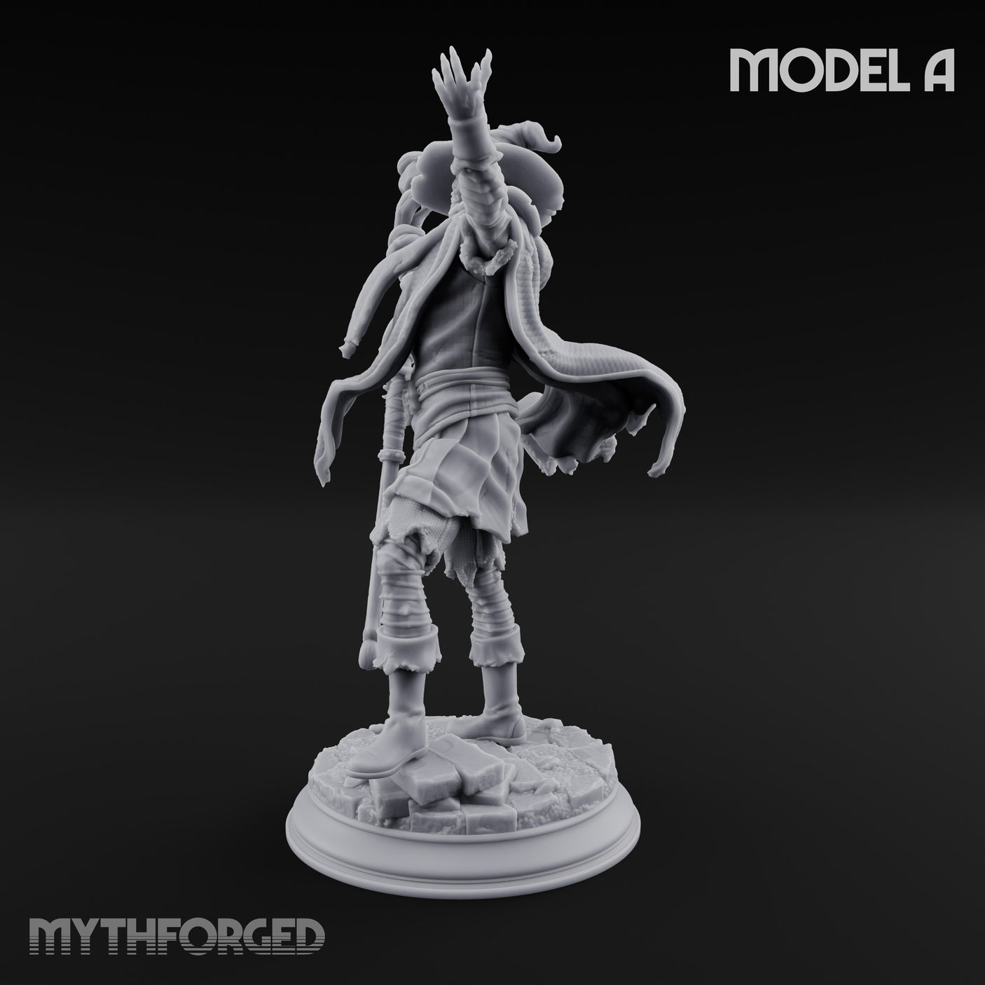 Corruption Spreading Human Warlock A Miniature for Dungeons and Dragons, Pathfinder or other TTRPGs