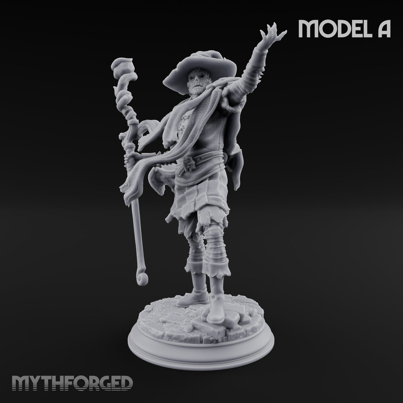 Corruption Spreading Human Warlock A Miniature for Dungeons and Dragons, Pathfinder or other TTRPGs