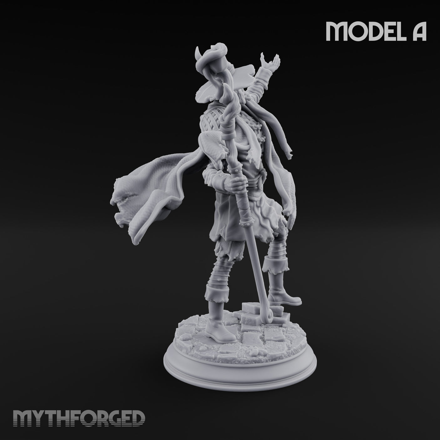 Corruption Spreading Human Warlock A Miniature for Dungeons and Dragons, Pathfinder or other TTRPGs