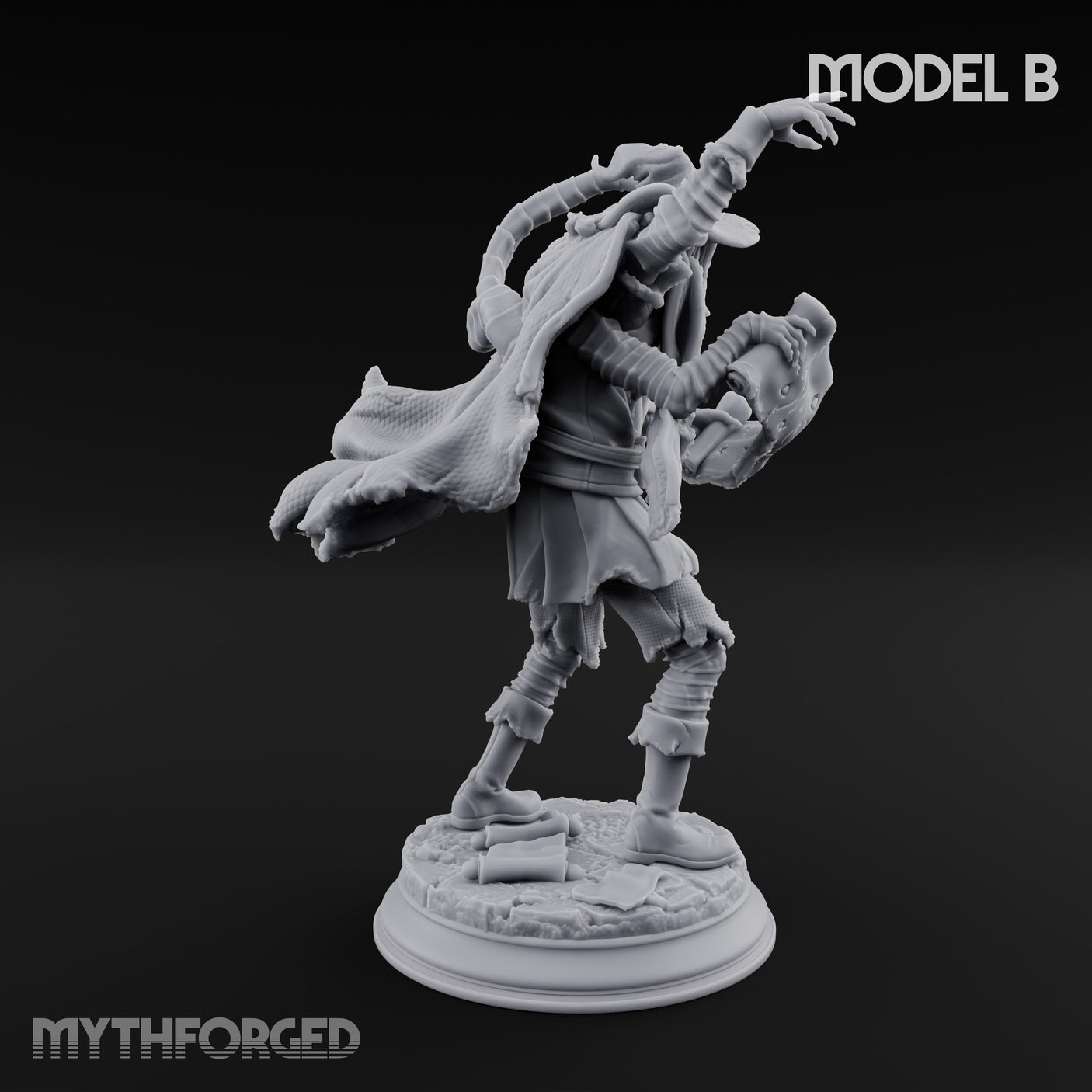 Corruption Spreading Human Warlock B Miniature for Dungeons and Dragons, Pathfinder or other TTRPGs