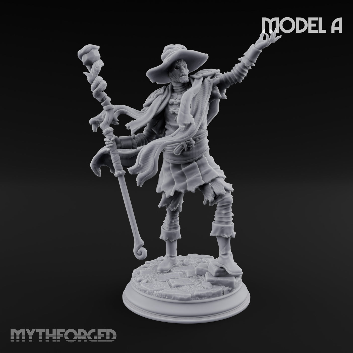 Corruption Spreading Human Warlocks Miniature for Dungeons and Dragons, Pathfinder or other TTRPGs