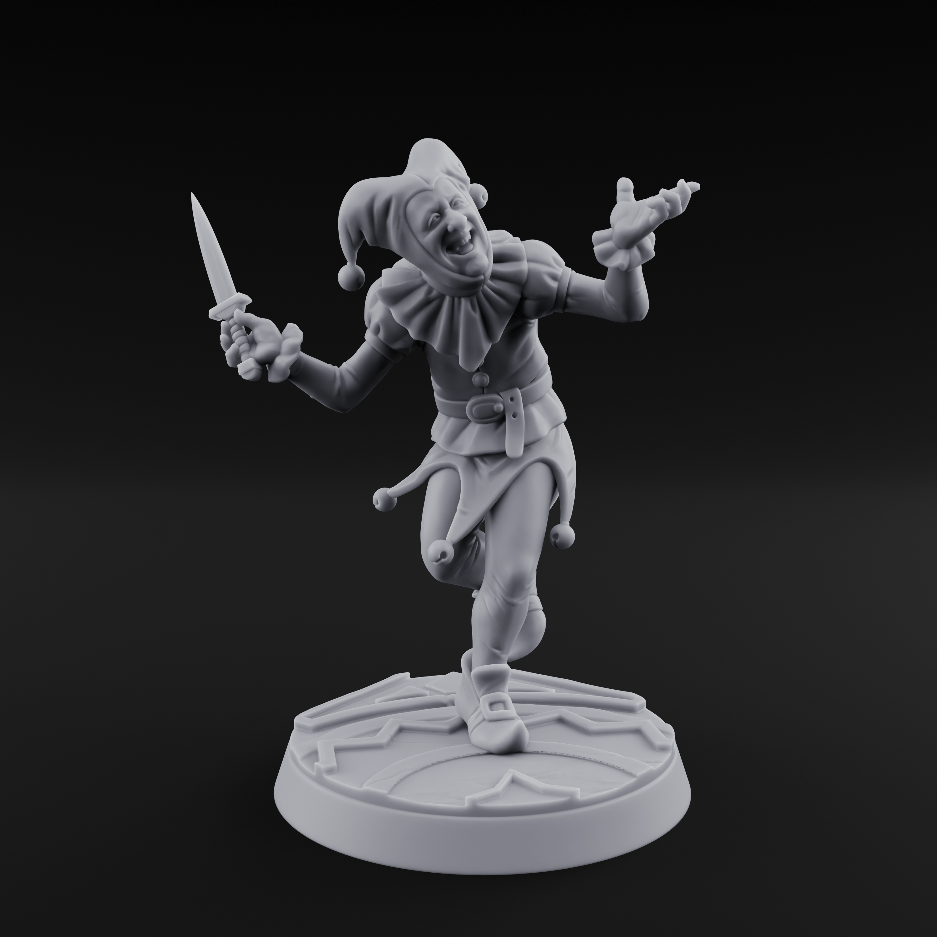 Cackling And Prancing Human Jester