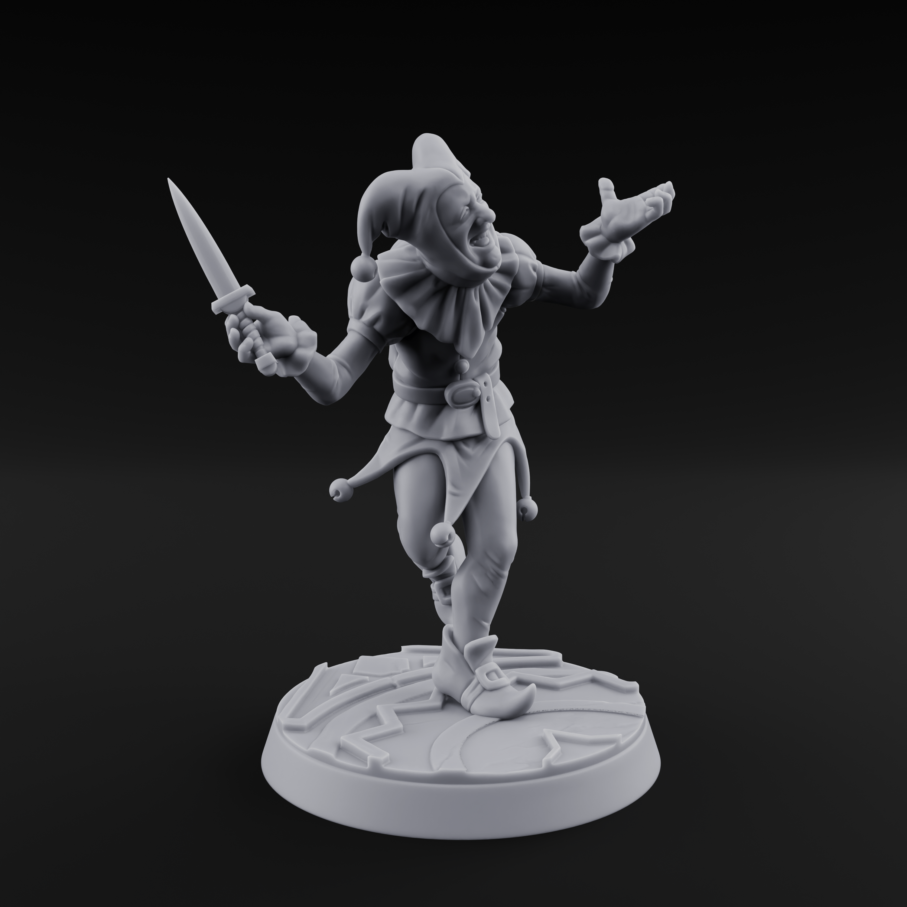 Cackling And Prancing Human Jester