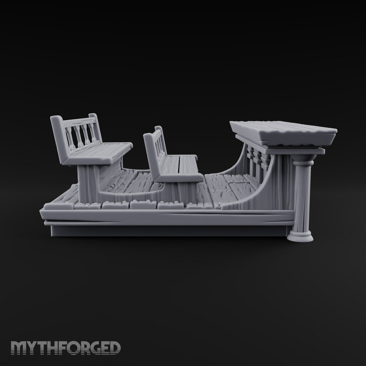 Objection Sustained, Furniture Assembled Wooden Courtroom Furniture Set — D
