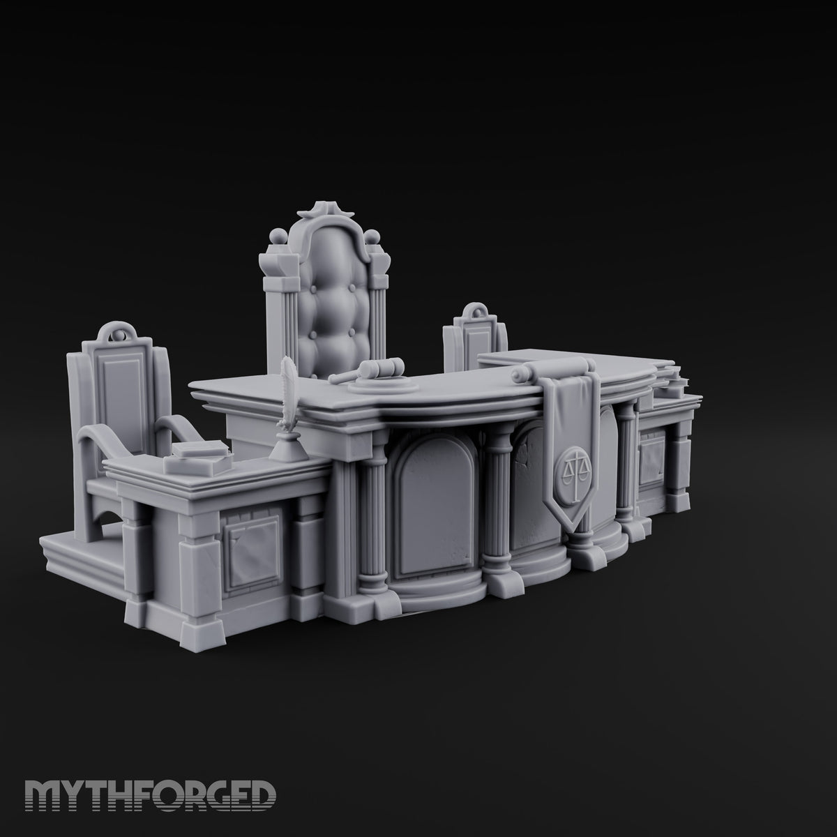 Objection Sustained, Furniture Assembled Wooden Courtroom Furniture Set — F
