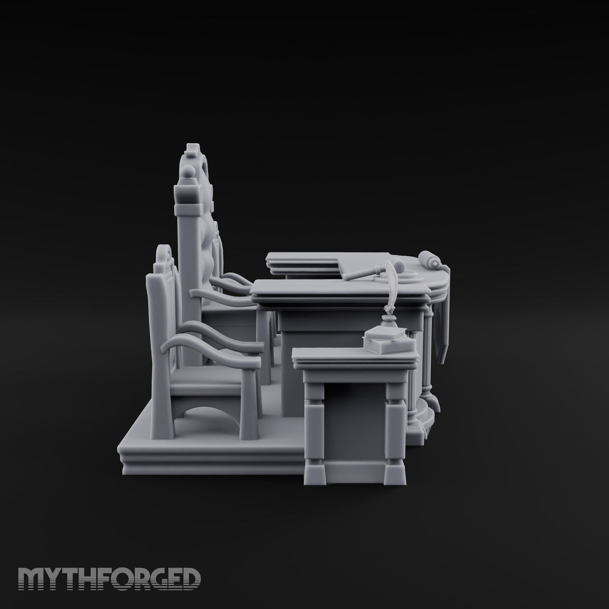 Objection Sustained, Furniture Assembled Wooden Courtroom Furniture Set — F
