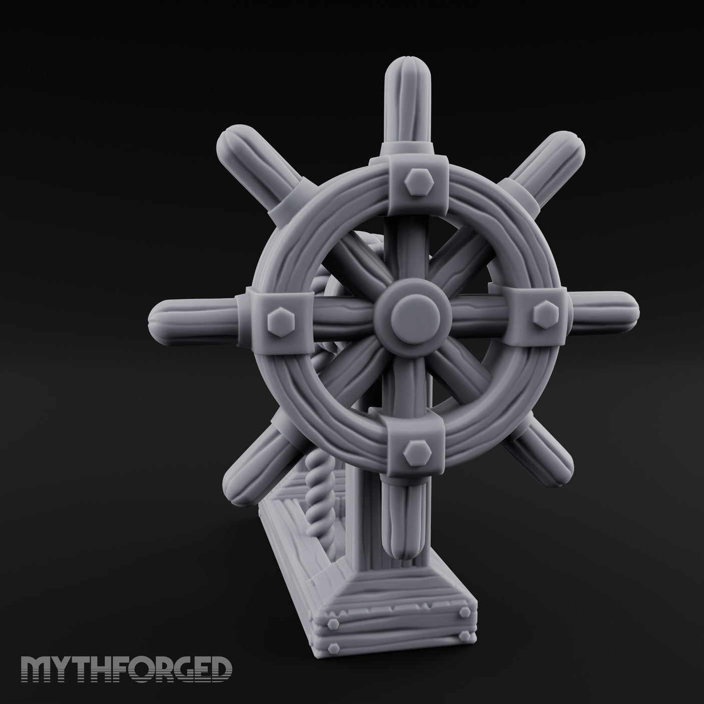 Crank-Handled Spool-Wound Helm Miniature for Dungeons and Dragons, Pathfinder or other TTRPGs