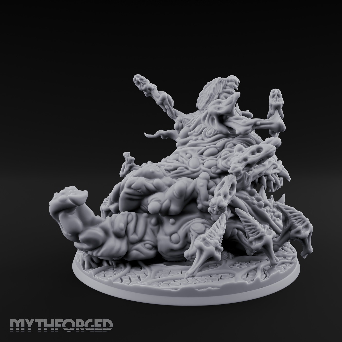 Mouths Gnashing Wide Great Old One Monstrosity Miniature for Dungeons and Dragons, Pathfinder or other TTRPGs