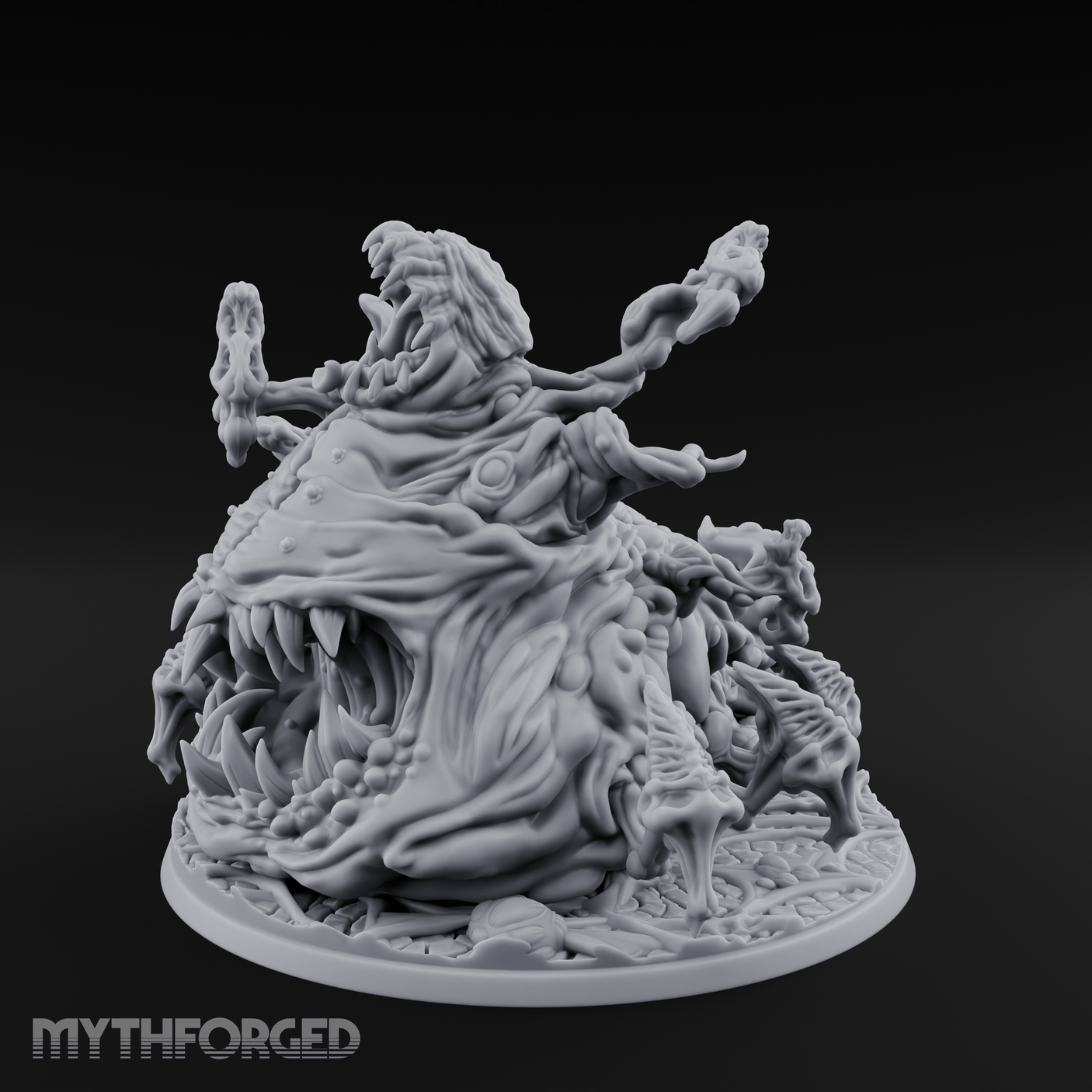 Mouths Gnashing Wide Great Old One Monstrosity Miniature for Dungeons and Dragons, Pathfinder or other TTRPGs