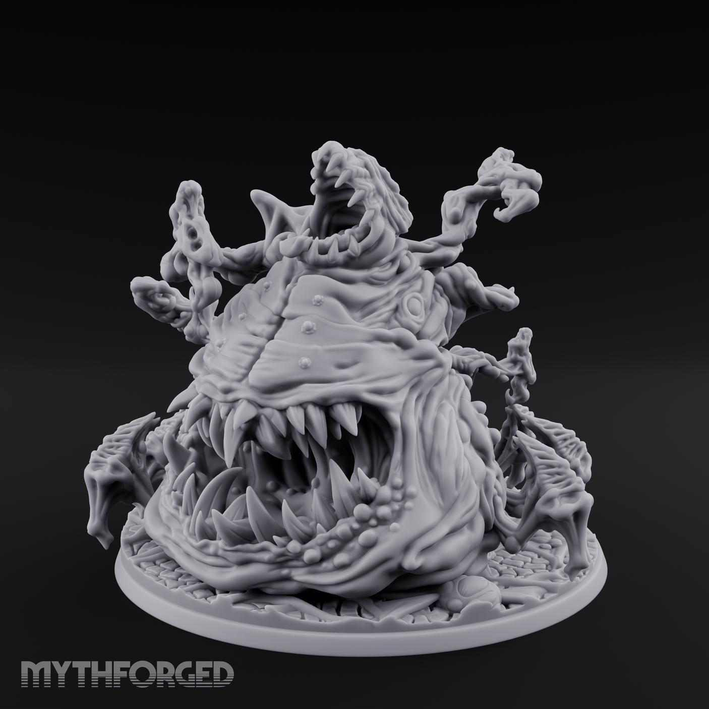Mouths Gnashing Wide Great Old One Monstrosity Miniature for Dungeons and Dragons, Pathfinder or other TTRPGs