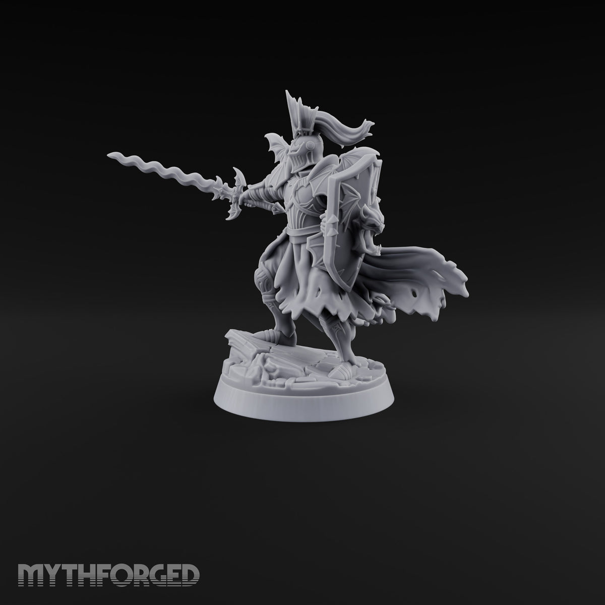 Holding the Line Vampire Guard Miniature for Dungeons and Dragons, Pathfinder or other TTRPGs