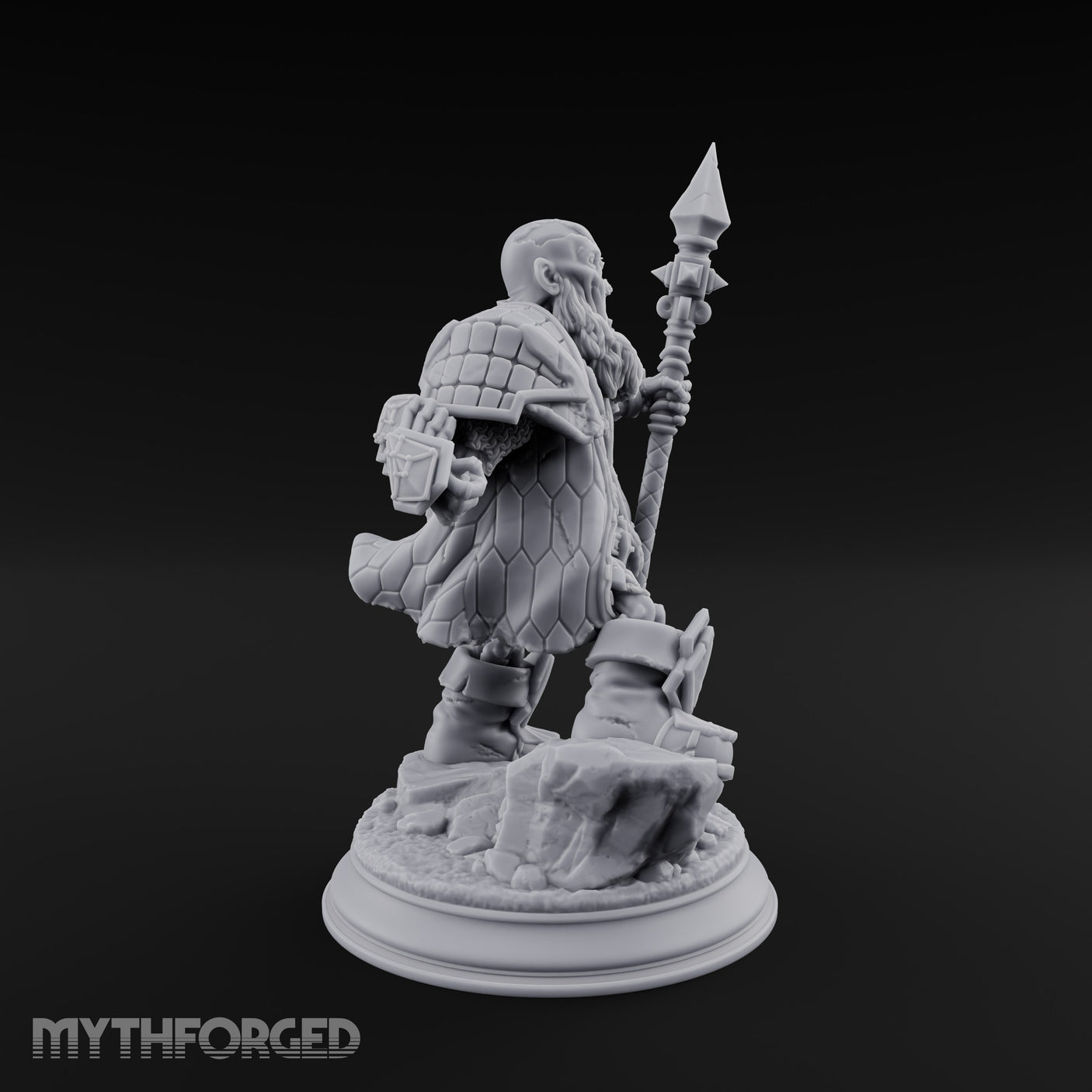 Risen and Roaring Undead Dwarf Warrior B