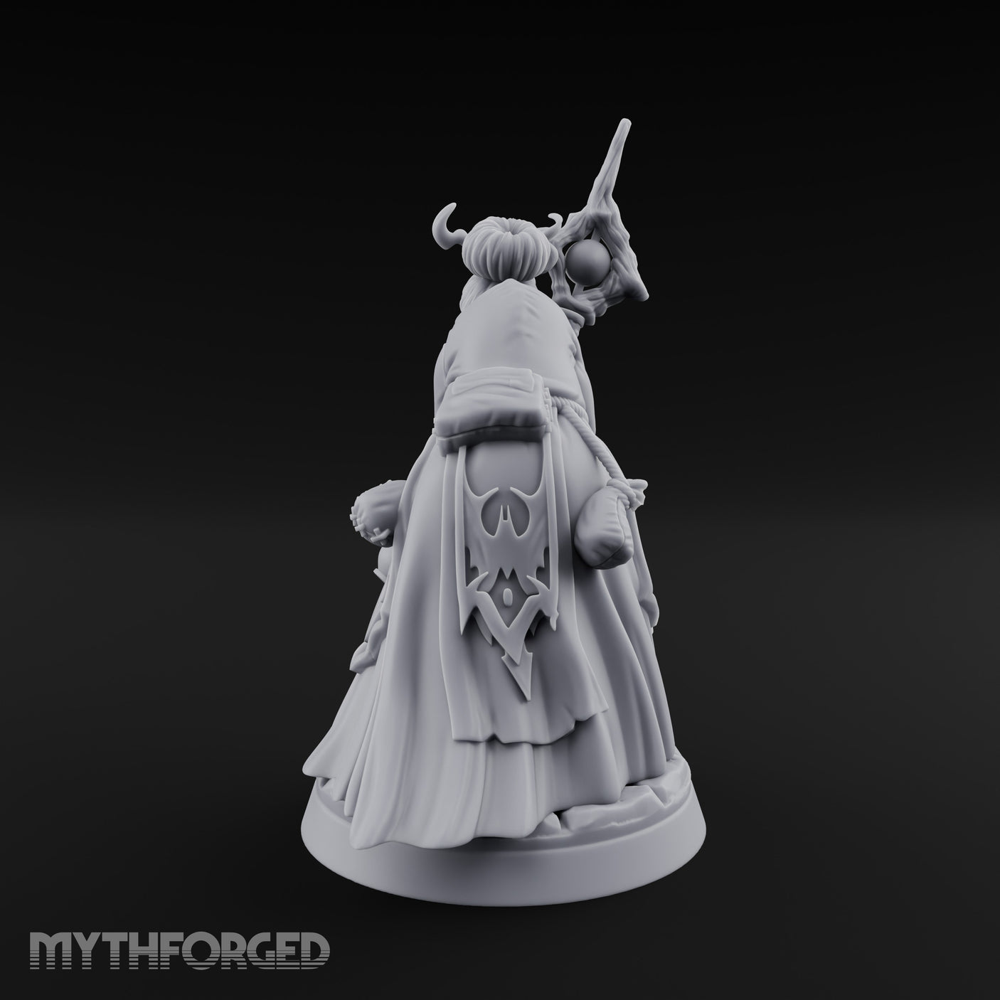 Crooked Staff Clutching Demon Hag Miniature for Dungeons and Dragons, Pathfinder or other TTRPGs