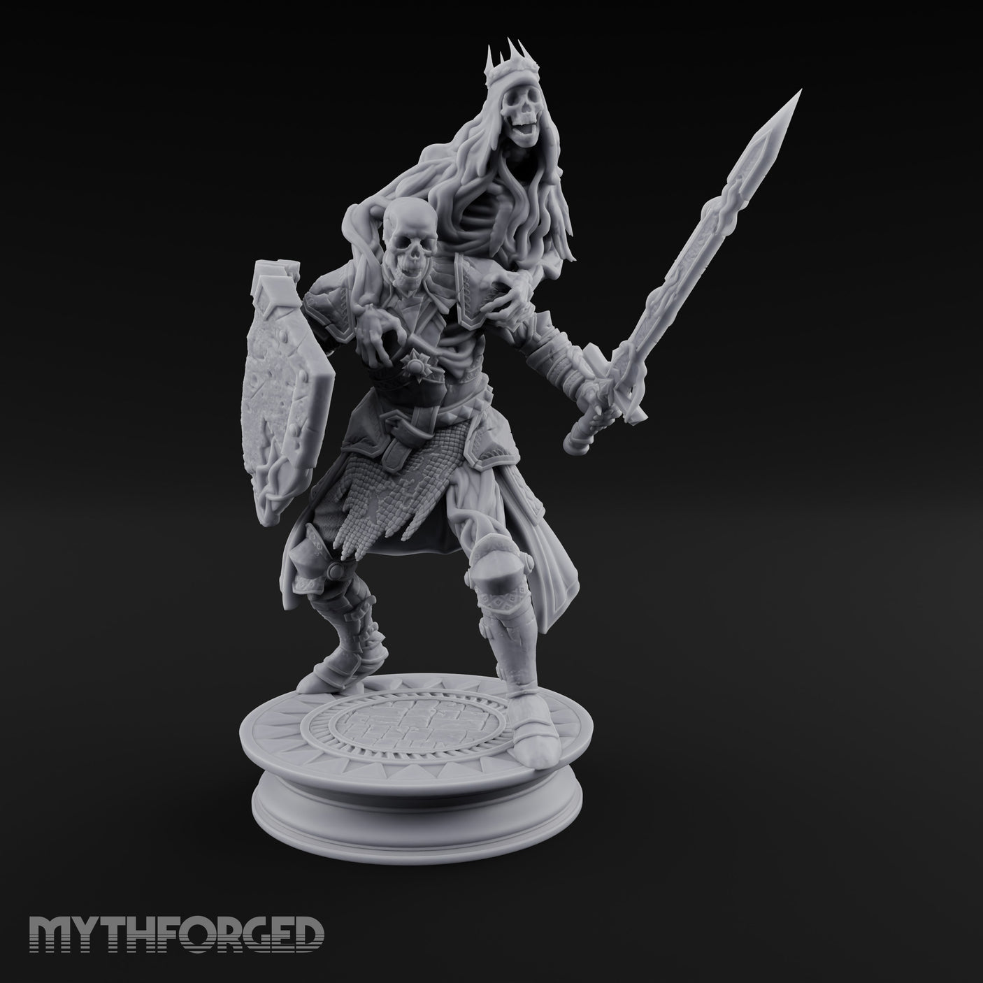 Crown Wearing Sword Thrusting Skeleton King gallery 17