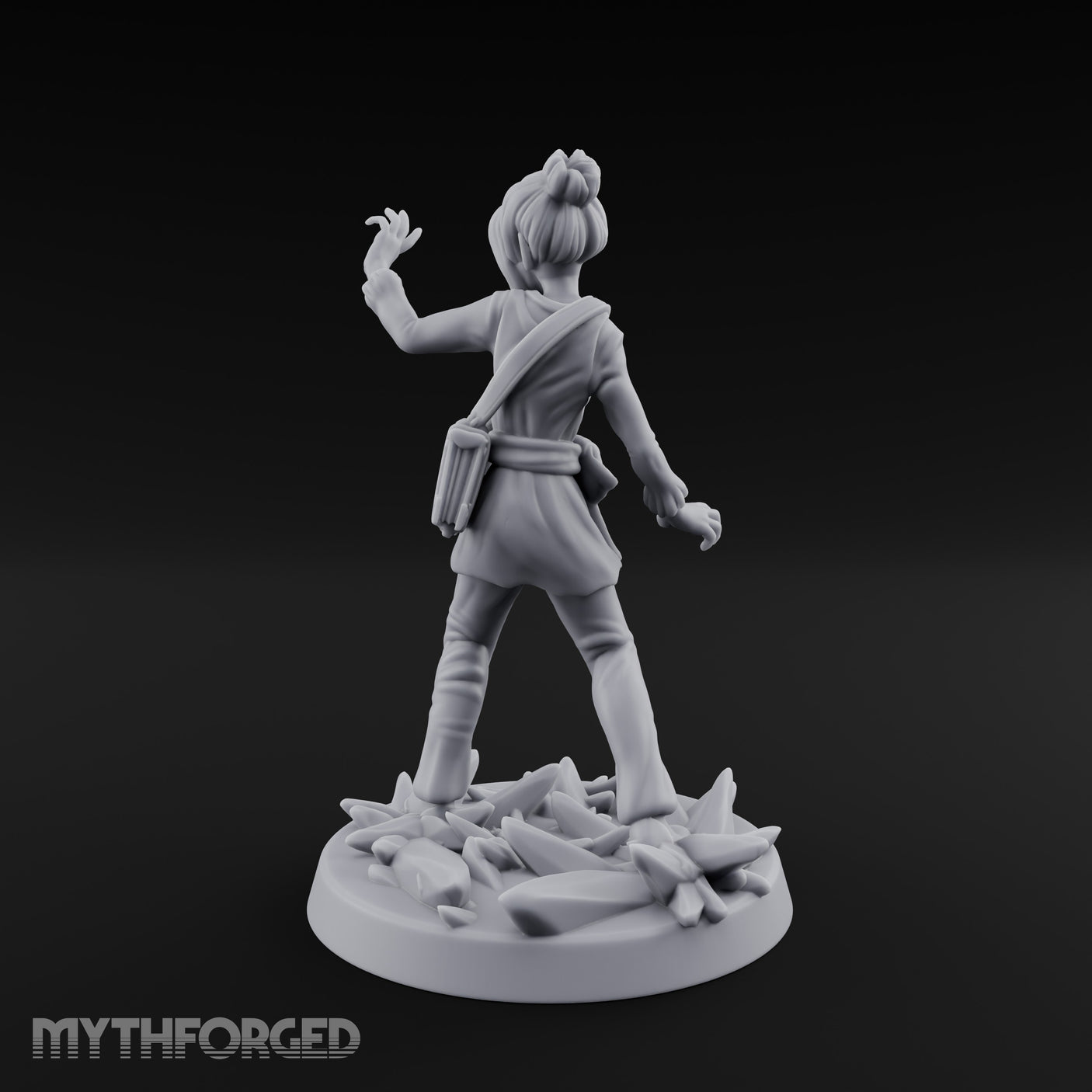 Crystal Conjuring Sorceress Miniature for Dungeons and Dragons, Pathfinder or other TTRPGs