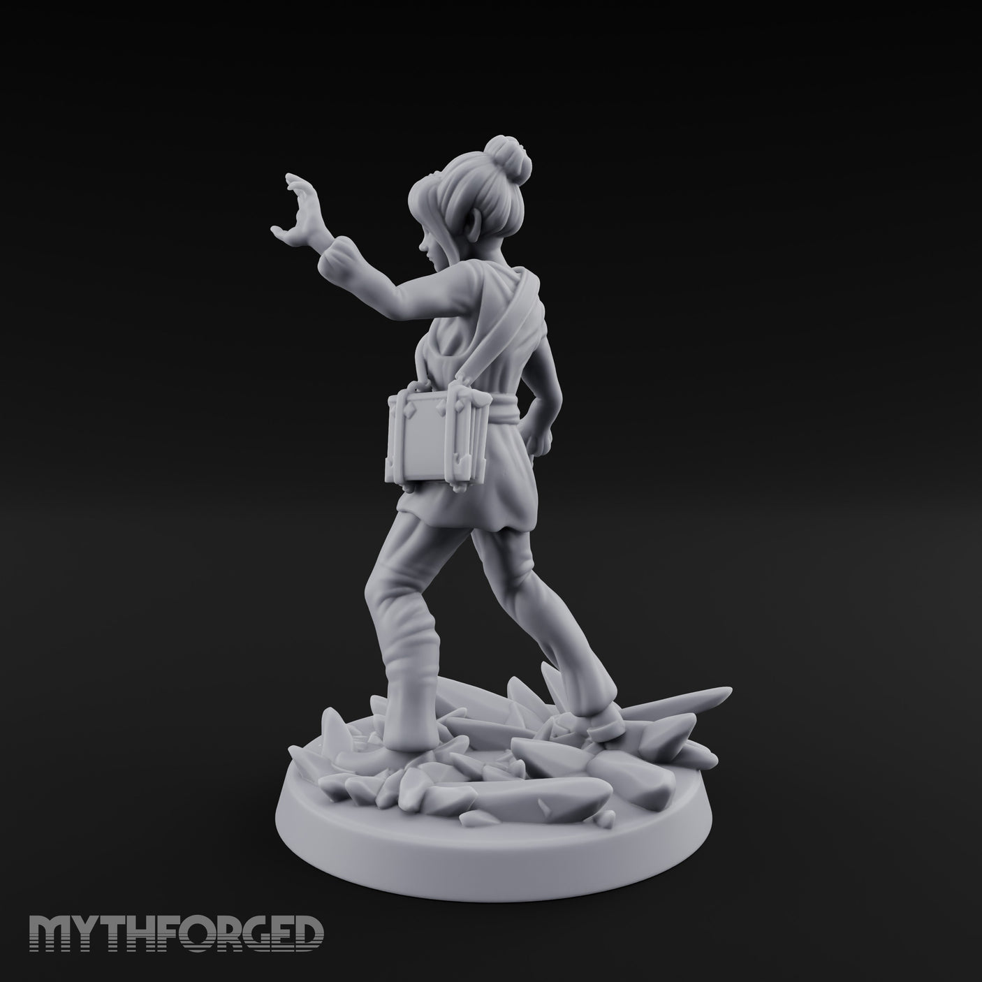 Crystal Conjuring Sorceress Miniature for Dungeons and Dragons, Pathfinder or other TTRPGs
