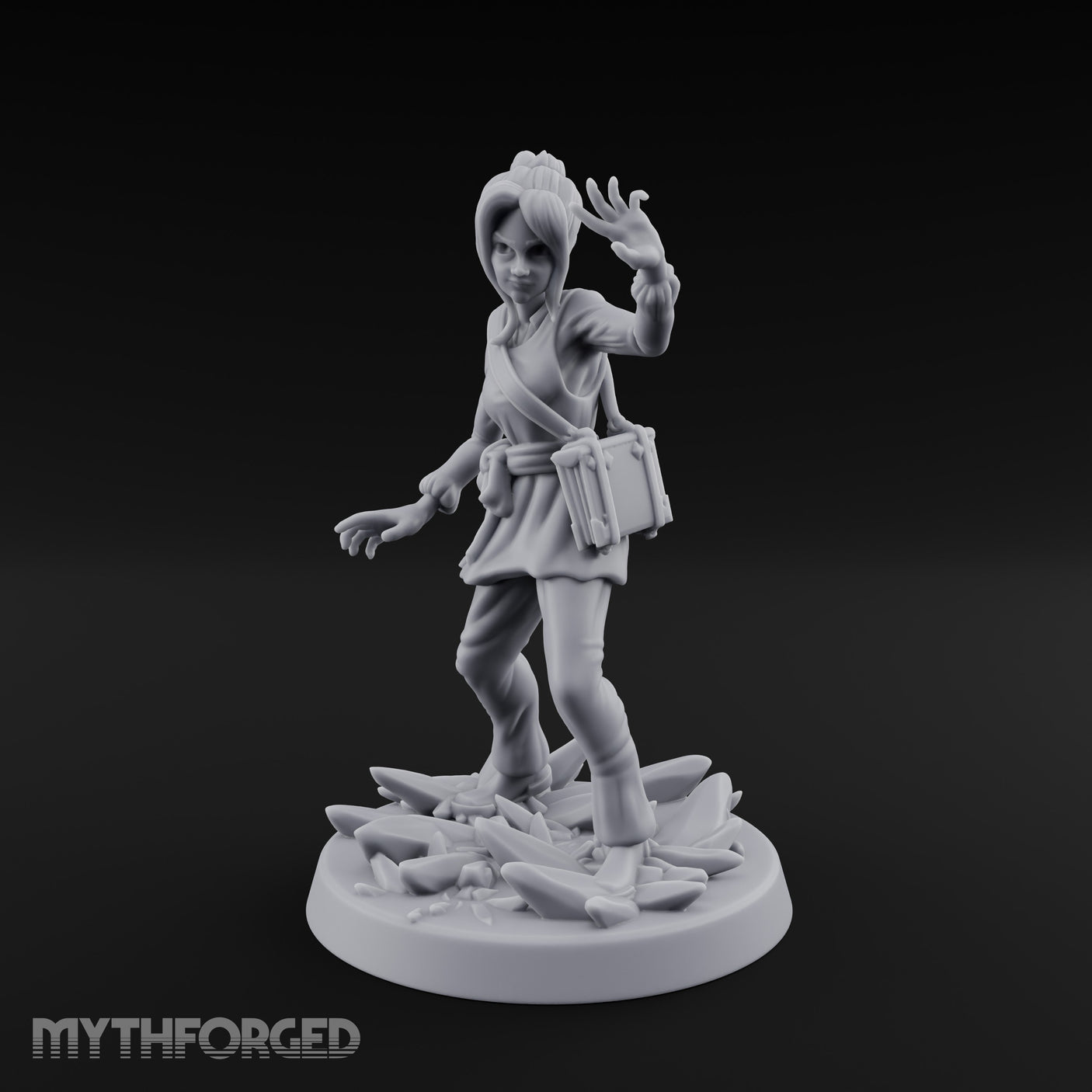 Crystal Conjuring Sorceress Miniature for Dungeons and Dragons, Pathfinder or other TTRPGs