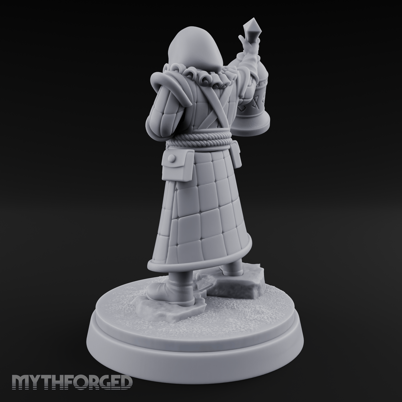 Ringing The Bell Human Cultist Miniature for Dungeons and Dragons, Pathfinder or other TTRPGs