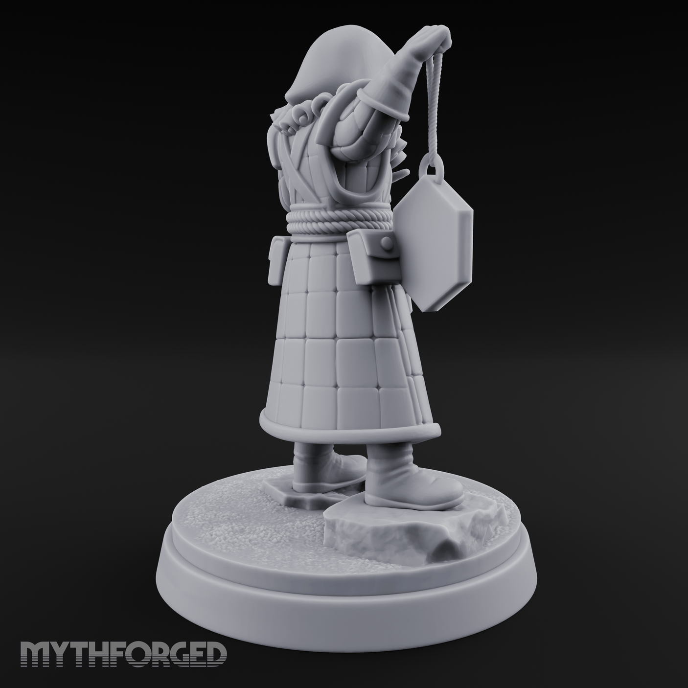 Ringing The Bell Human Cultist Miniature for Dungeons and Dragons, Pathfinder or other TTRPGs