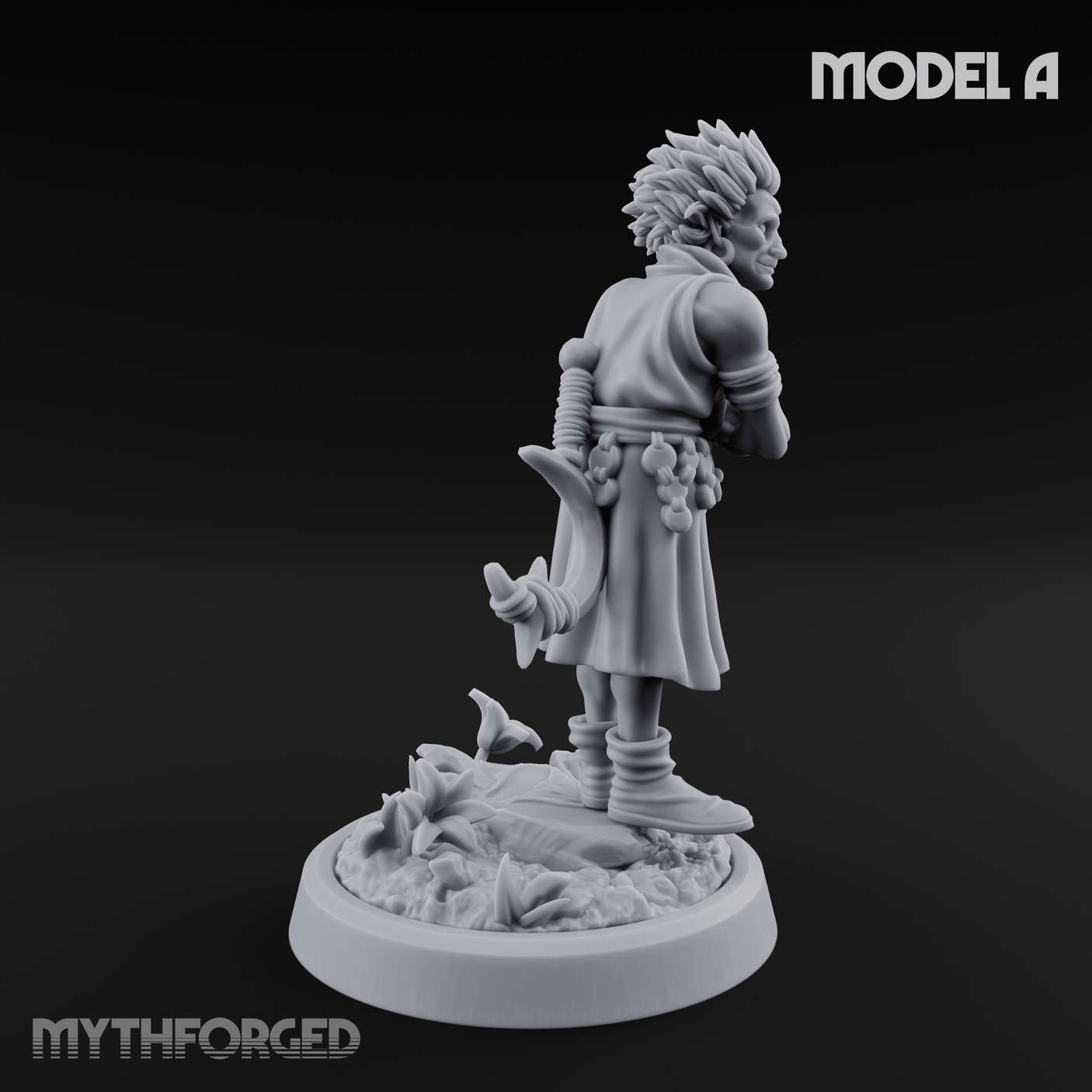 Whispering Wickedness Human Cultist A Miniature for Dungeons and Dragons, Pathfinder or other TTRPGs